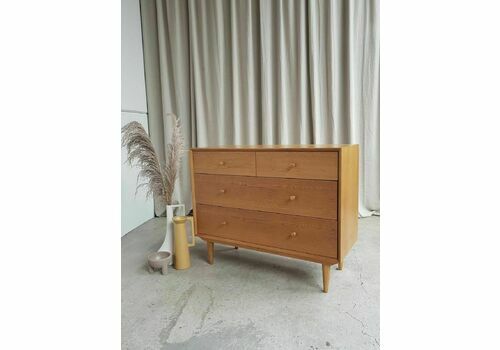 La Redoute Quilda Mid Century Vintage Danish Retro Oak Style Chest Of Drawers