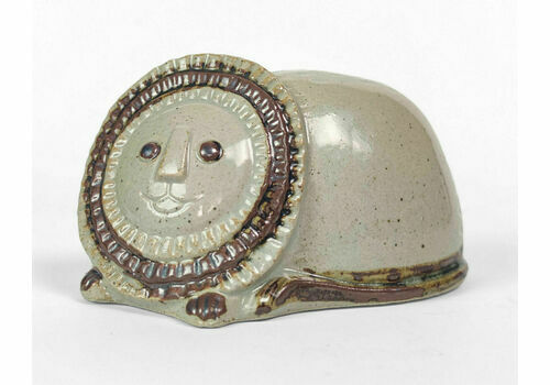Vintage Retro 1970s Japanese Pottery Scandinavian Style Lion Money Box