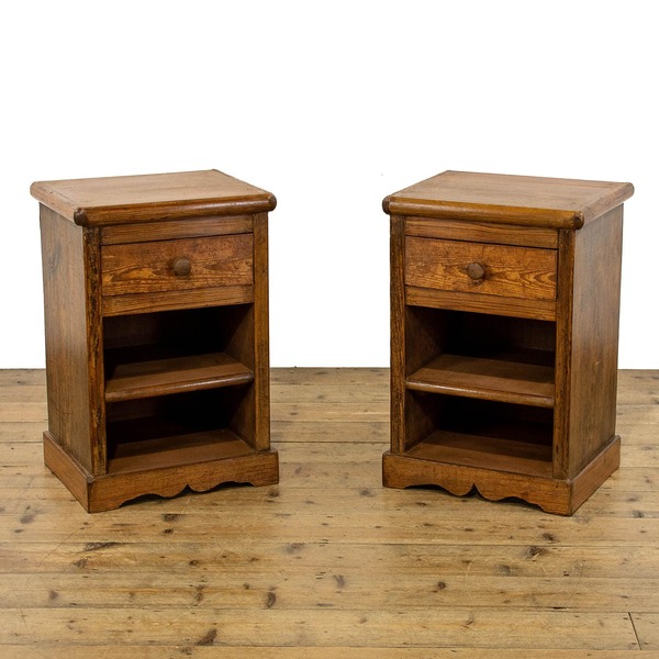 Pair Of Pitch Pine One Drawer Bedside Tables Vinterior
