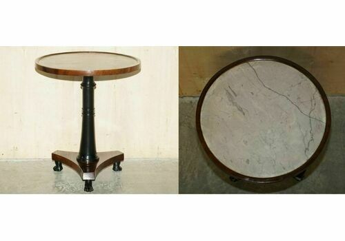 Editors Choice Antique Italian Marble Topped Occasional Centre Table Lions Paw